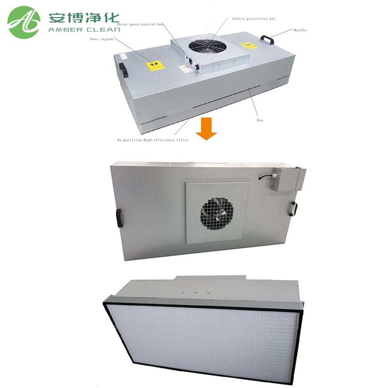 고효율 정화 304 스테인리스 스틸 2X4 HEPA 팬 필터 유닛