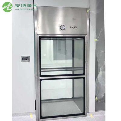 앰버 SUS304 기계적 잠금 동적 공기 샤워 패스 상자 760*690*720mm
